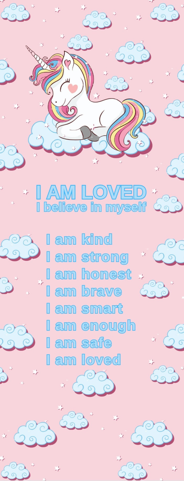 Believe Positive Affirmations Door/Wall Cover