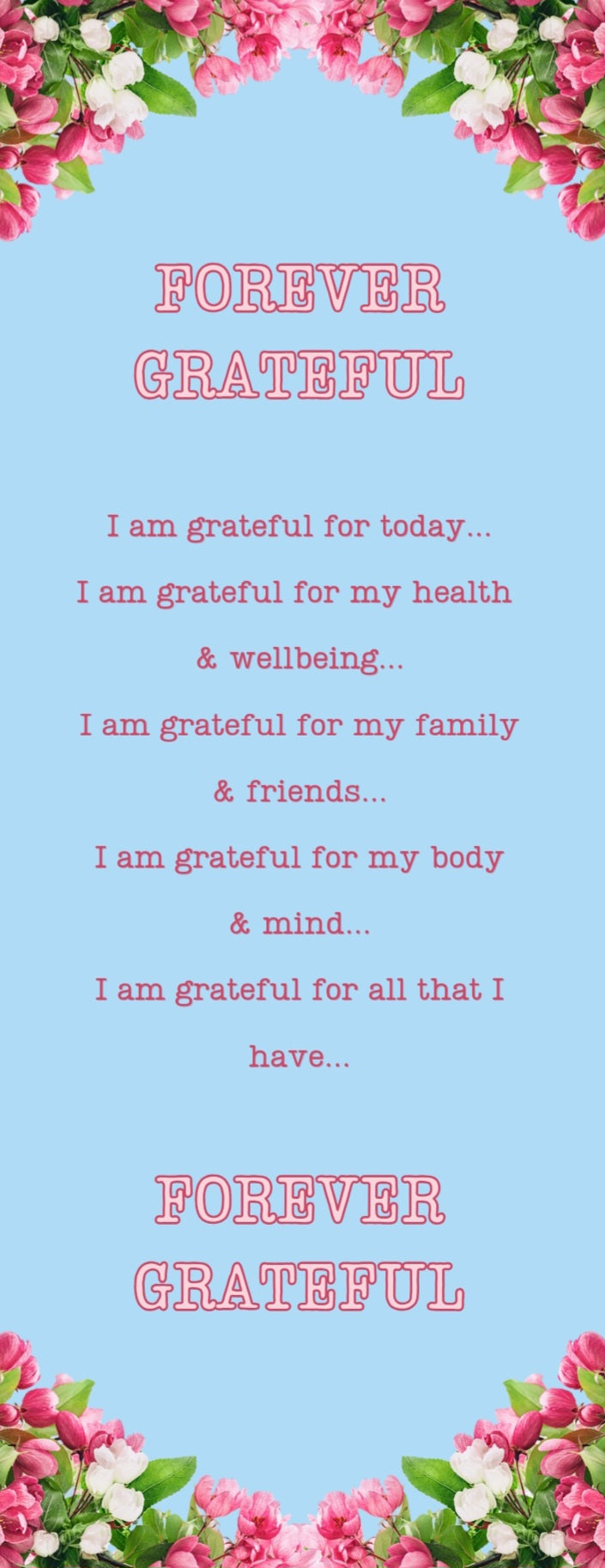 Mary B's Gratitude Affirmations Door/Wall Cover