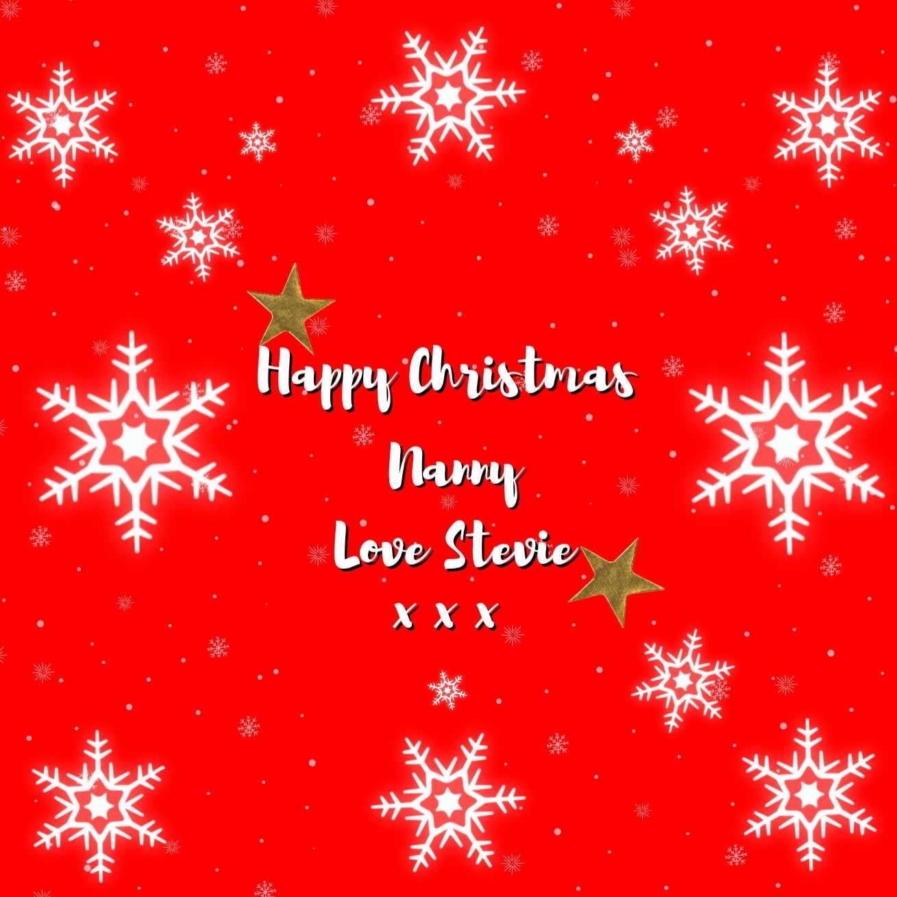 Photo Christmas Cushion Cover & Insert - Nanny