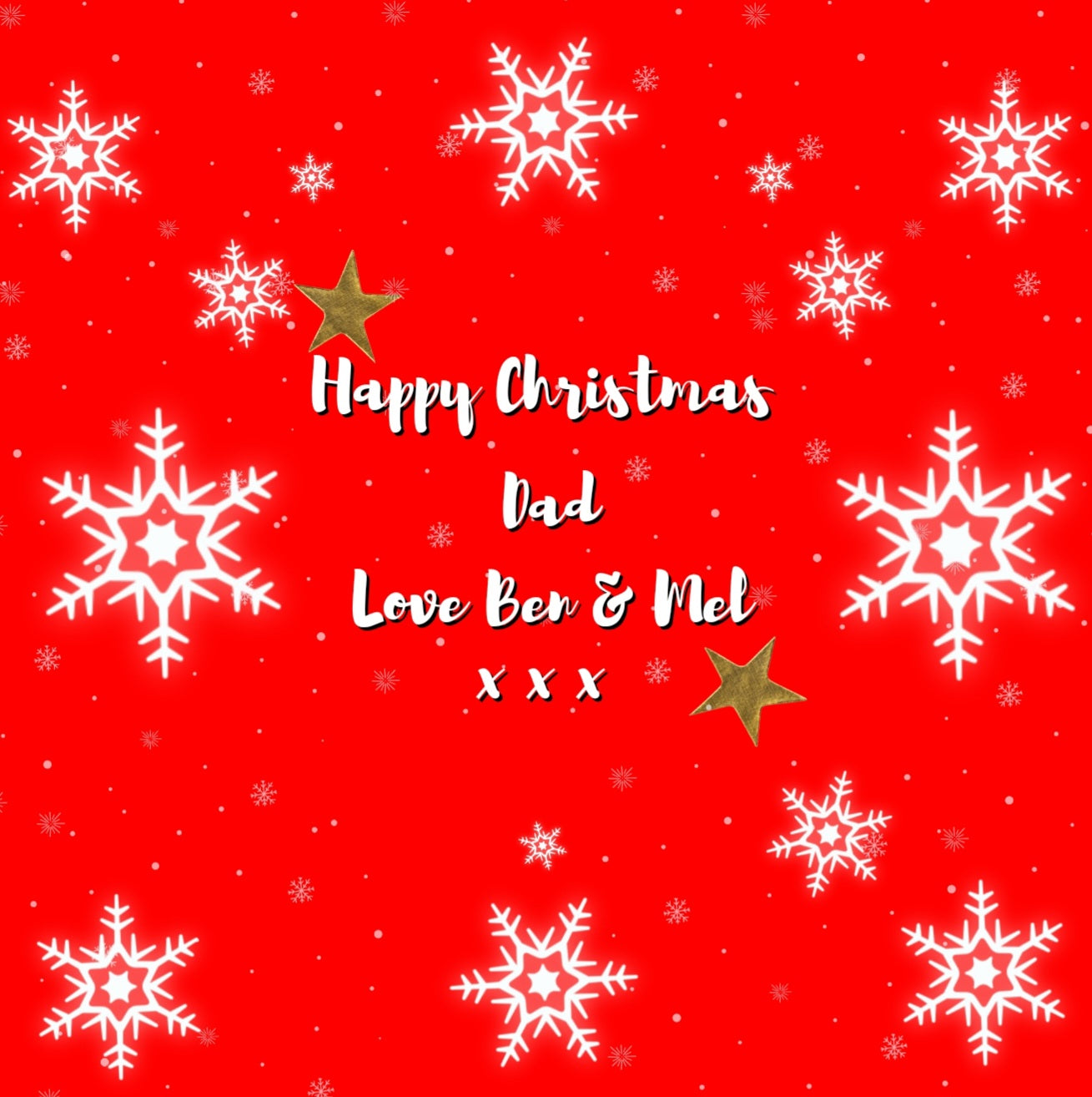 Photo Christmas Cushion Cover & Insert - Dad