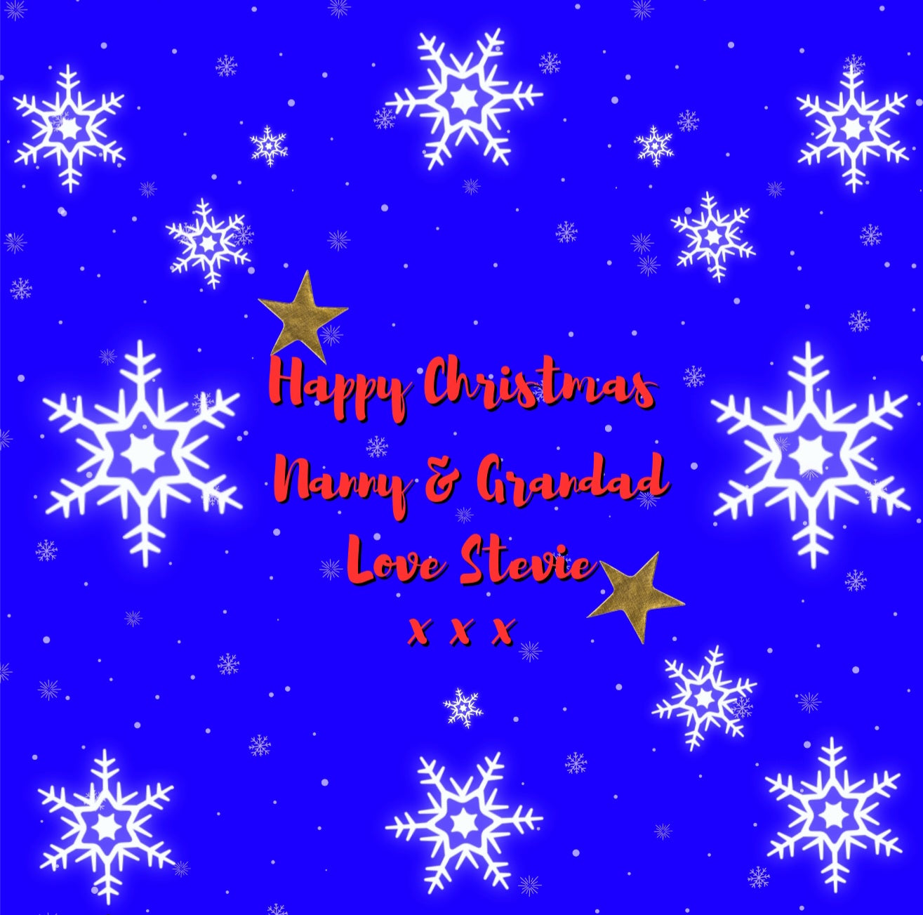Photo Christmas Cushion Cover & Insert - Nanny & Grandad