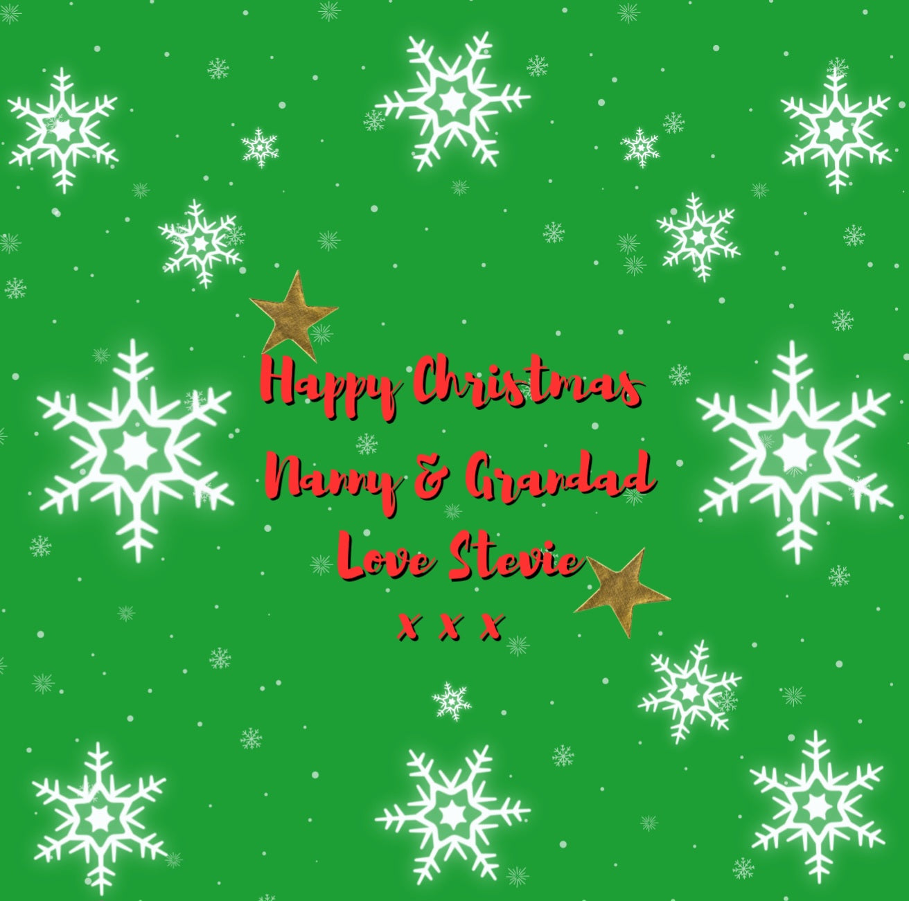 Photo Christmas Cushion Cover & Insert - Nanny & Grandad