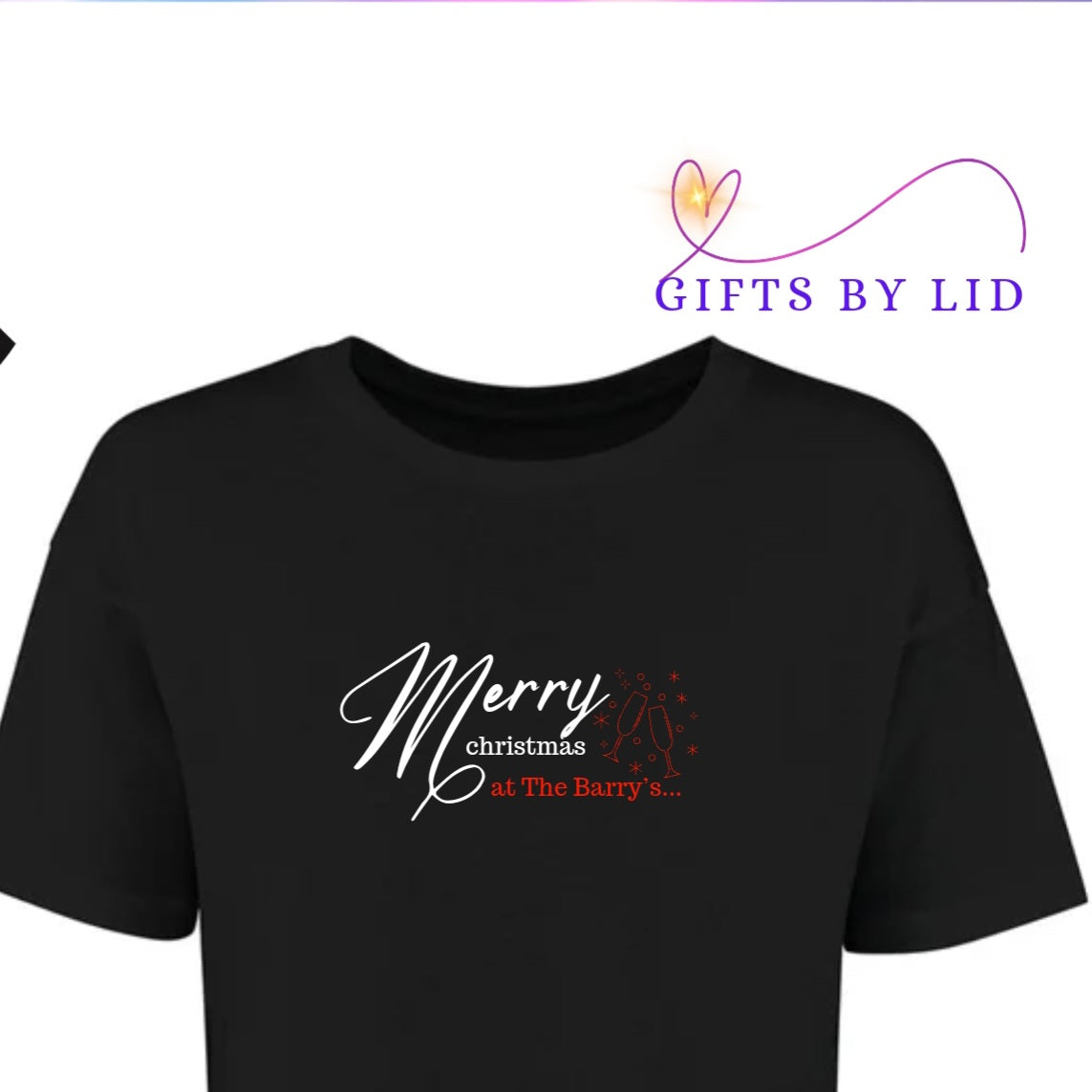 Merry Christmas at family name... Oversized Lounge Tee - Nightshirt/ Nightie