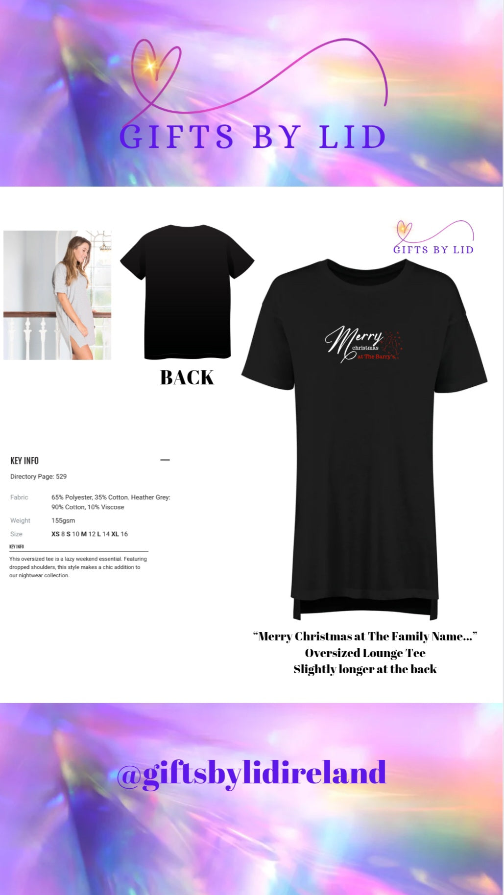 Oversized Lounge Tee - Nightshirt/ Nightie