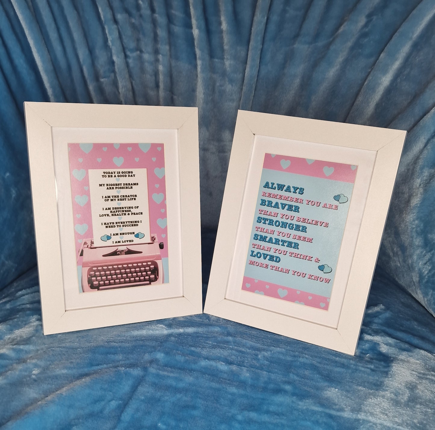 Yvon's Positive Affirmations 6" x 4" Matte Print front & back - including 2 frames (collection only)