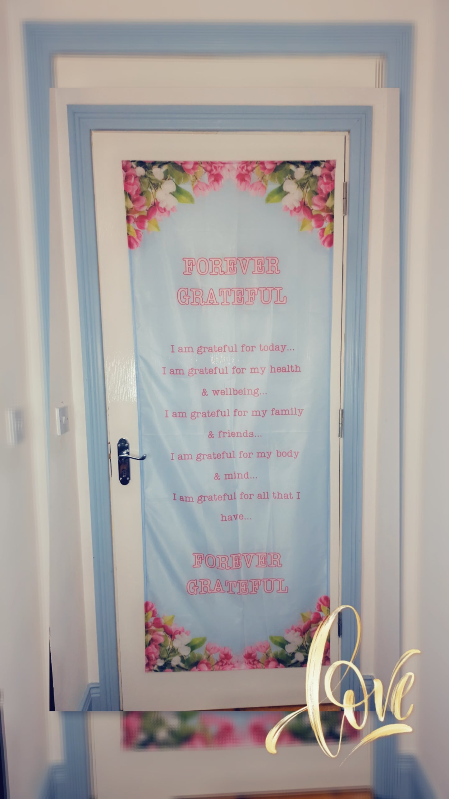 Mary B's Gratitude Affirmations Door/Wall Cover